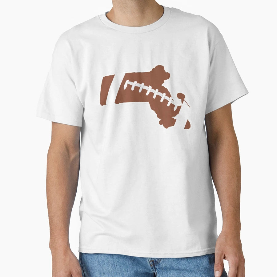 Football Massachusetts Fun Football Lover T-Shirt - Trendy Graphic Unisex - T-Shirt, Sweatshirt, Hoodie