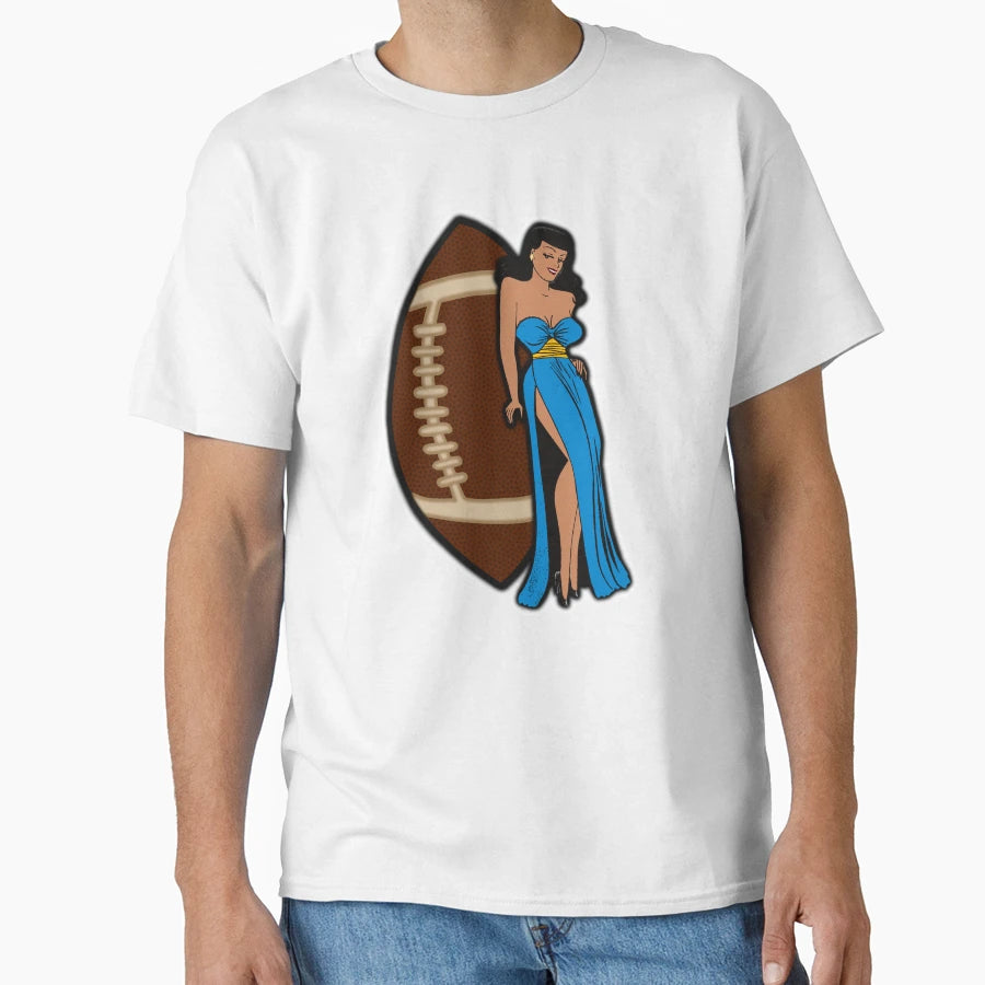 Los Angeles Football Babe T-Shirt - Aesthetic Graphic for Adults - T-Shirt, Sweatshirt, Hoodie