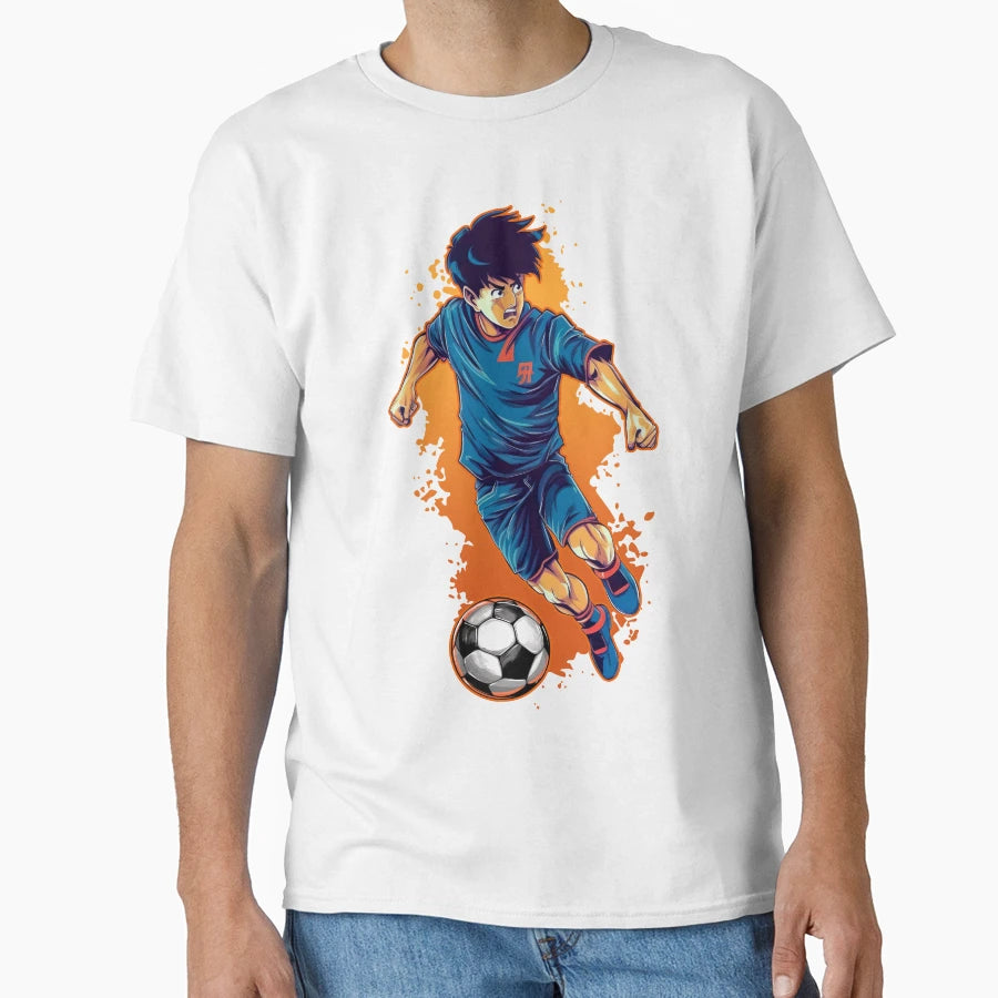 Soccer Player Anime T-Shirt - Unique Graphic for Adults - T-Shirt, Sweatshirt, Hoodie