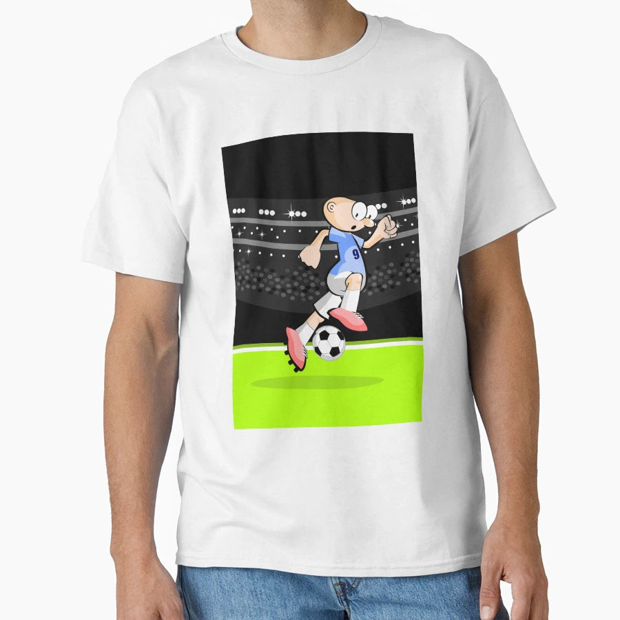 Soccer Player Running Ball T-Shirt - Novelty Apparel Men Women - T-Shirt, Sweatshirt, Hoodie