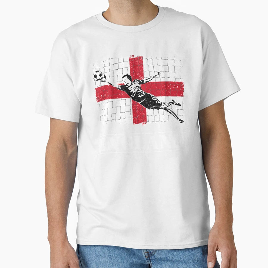 England Soccer Supporter Goalkeeper T-Shirt - Trendy Graphic Men Women - T-Shirt, Sweatshirt, Hoodie