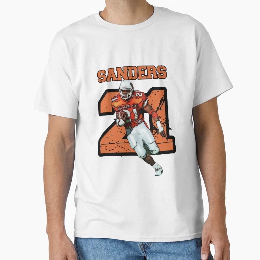 Barry Sanders T-Shirt - Custom Art Print Unisex - T-Shirt, Sweatshirt, Hoodie
