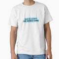She is lucky, works hard in blue, Quotes Minimalistic - Adult & Kids T-Shirts, Sweatshirts & Hoodies apparel design preview 1
