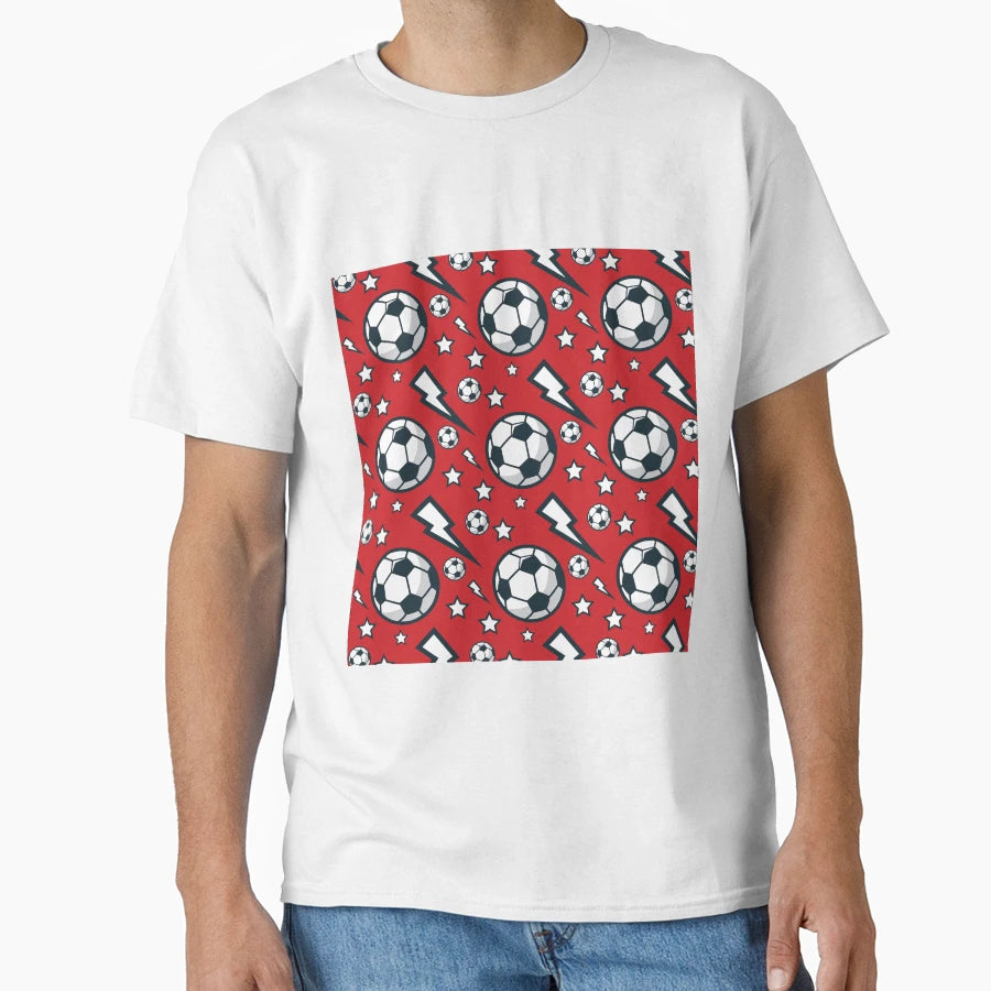 Soccer Ball Pattern T-Shirt - Fun Novelty Design Men Women - T-Shirt, Sweatshirt, Hoodie