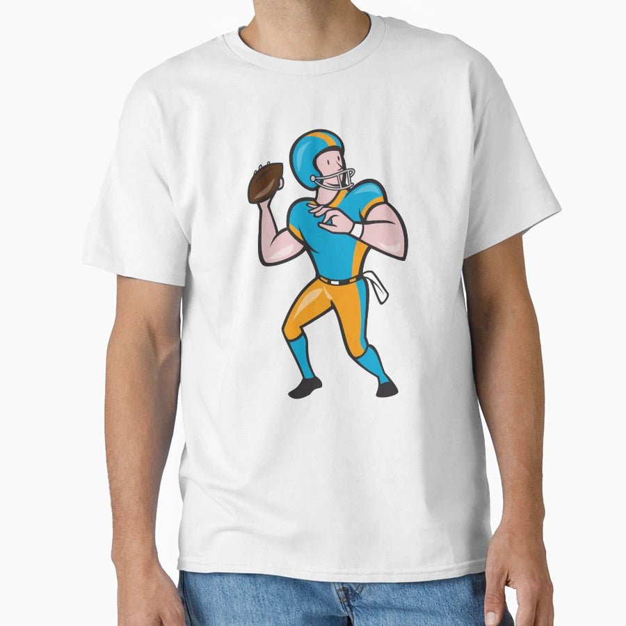American Football Quarterback Qb T-Shirt - Minimalist Print Unisex - T-Shirt, Sweatshirt, Hoodie