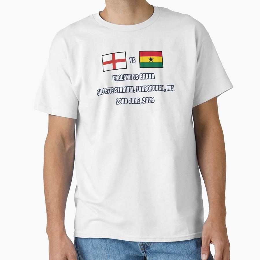 England Vs Ghana 23 June 2026 Football T-Shirt - Minimalist Print Unisex - T-Shirt, Sweatshirt, Hoodie