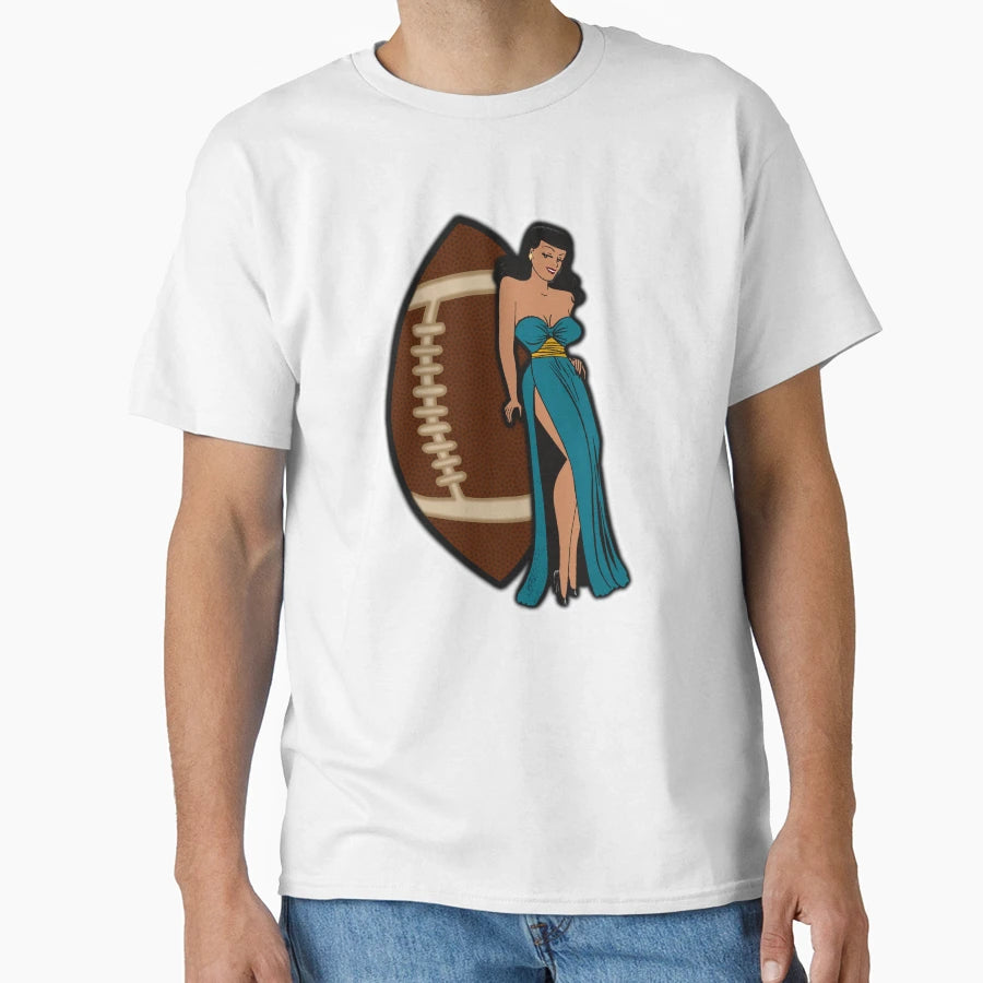 Jacksonville Football Babe T-Shirt - Minimalist Print Men Women - T-Shirt, Sweatshirt, Hoodie