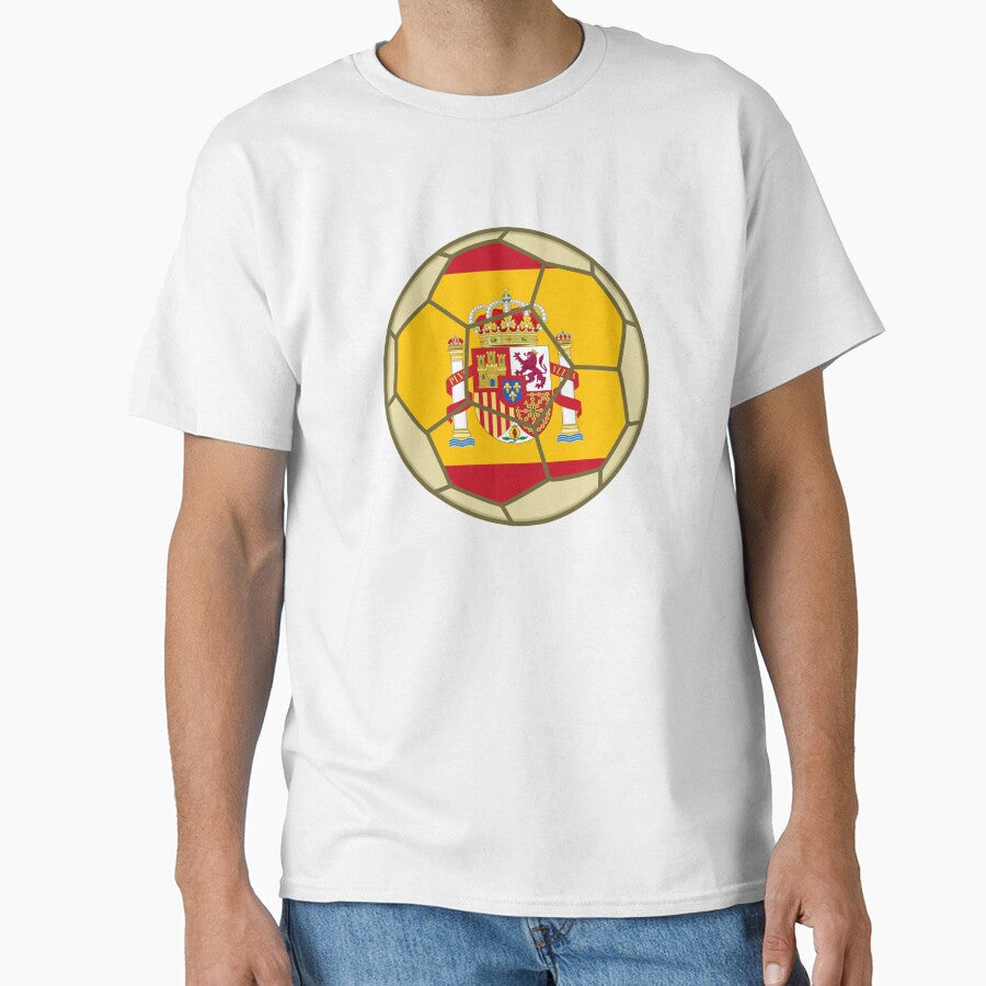 Spain Soccer Ball Summer Sports by ViewerEqualsPhoton - Adult & Kids T-Shirts, Sweatshirts & Hoodies apparel design preview 1