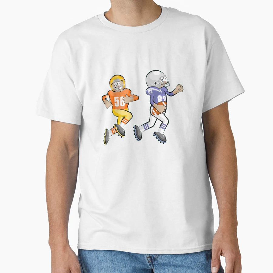 American Football Cartoon 35 41 T-Shirt - Fun Novelty Design Unisex - T-Shirt, Sweatshirt, Hoodie