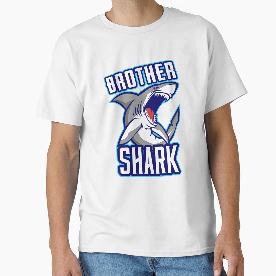 Brother Shark T-Shirt - Minimalist Print Men Women - T-Shirt, Sweatshirt, Hoodie