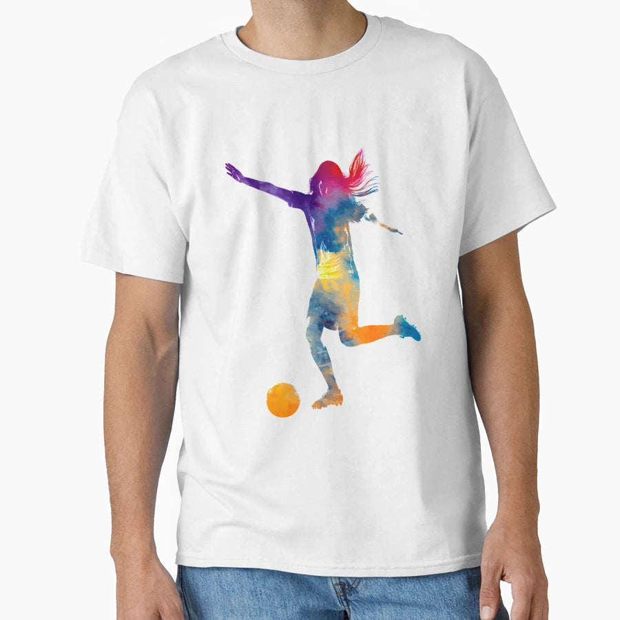 Soccer Player 07 Watercolor T-Shirt - Streetwear Style for Adults - T-Shirt, Sweatshirt, Hoodie