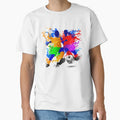 Soccer Players Dribble Paint Splash T-Shirt - Custom Art Print Men Women - T-Shirt, Sweatshirt, Hoodie