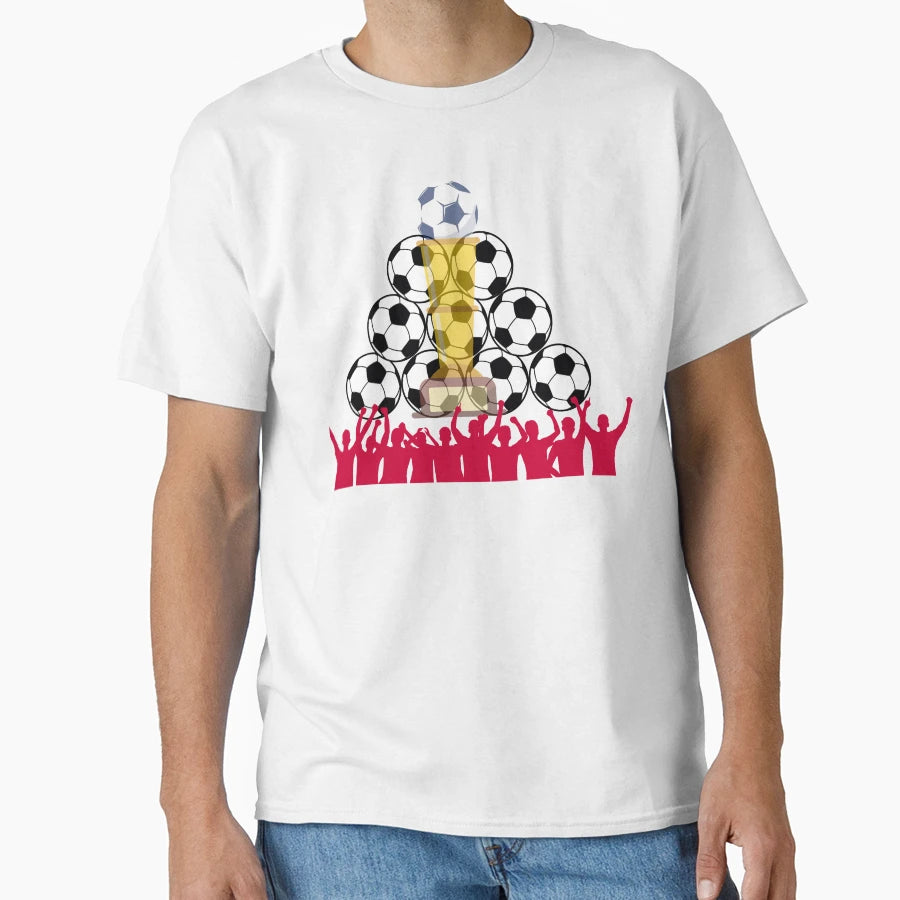 Soccer Champions Trophy Football T-Shirt - Minimalist Print for Adults - T-Shirt, Sweatshirt, Hoodie