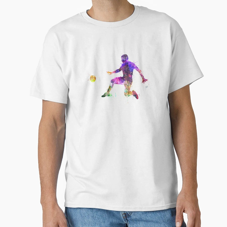 Soccer Football Player Flying Kicking T-Shirt - Streetwear Style Unisex - T-Shirt, Sweatshirt, Hoodie