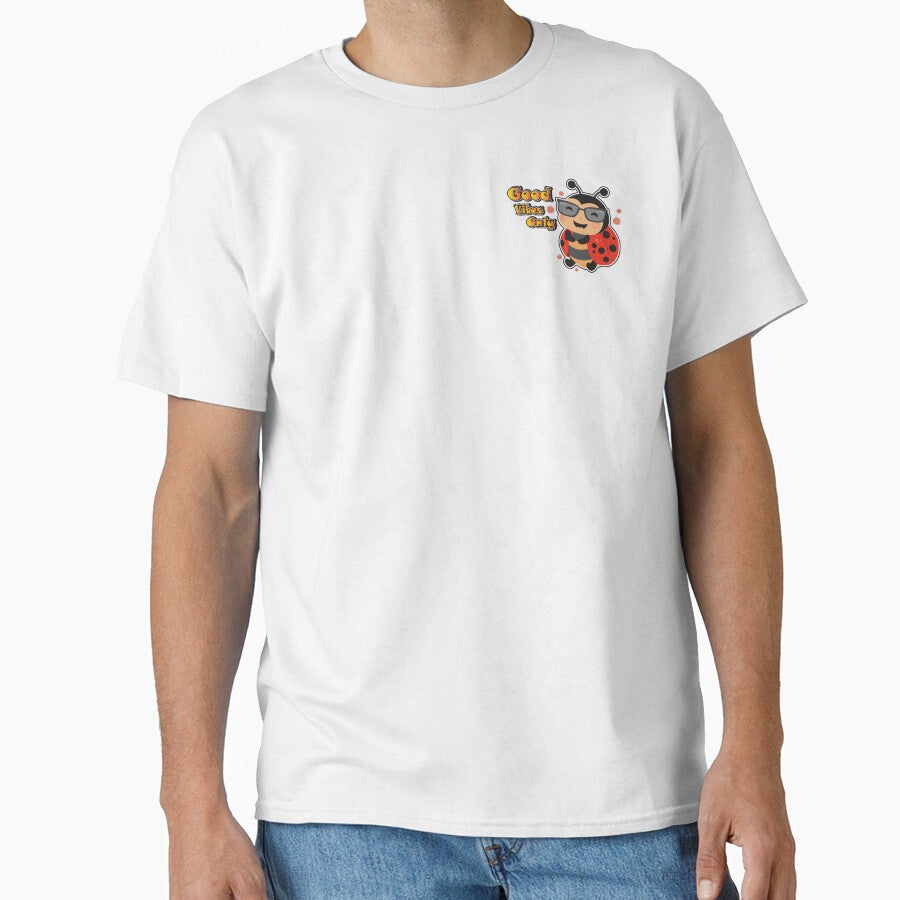 Good Vibes Only Cute Ladybugs Positive Quote Design - Adult & Kids T-Shirts, Sweatshirts & Hoodies apparel design preview 1