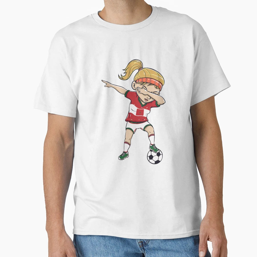 Dabbing Soccer Player Funny Morroco Fan T-Shirt - Trendy Graphic Unisex - T-Shirt, Sweatshirt, Hoodie