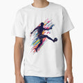 Rainbow Colour Streak Soccer Kick 1 T-Shirt - Fun Novelty Design for Adults - T-Shirt, Sweatshirt, Hoodie