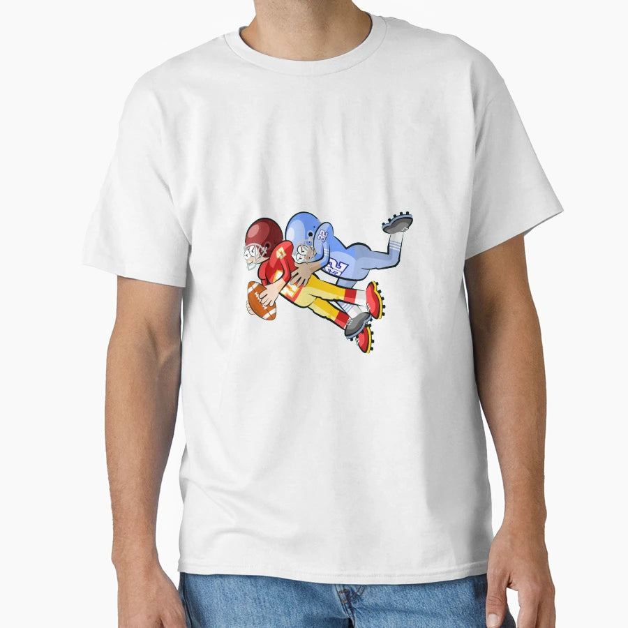 American Football Cartoon 12 41 T-Shirt - Custom Art Print Men Women - T-Shirt, Sweatshirt, Hoodie