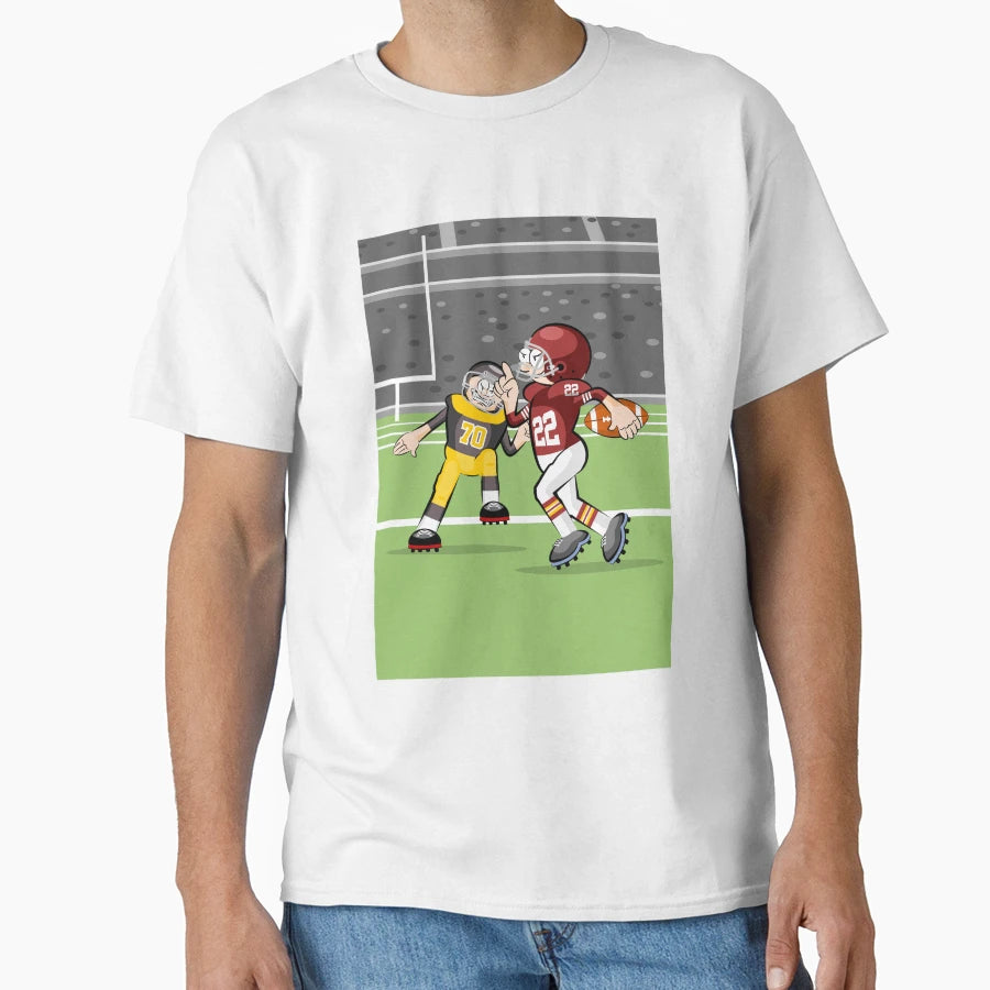American Football Player Advancing T-Shirt - Casual Everyday Wear Unisex - T-Shirt, Sweatshirt, Hoodie