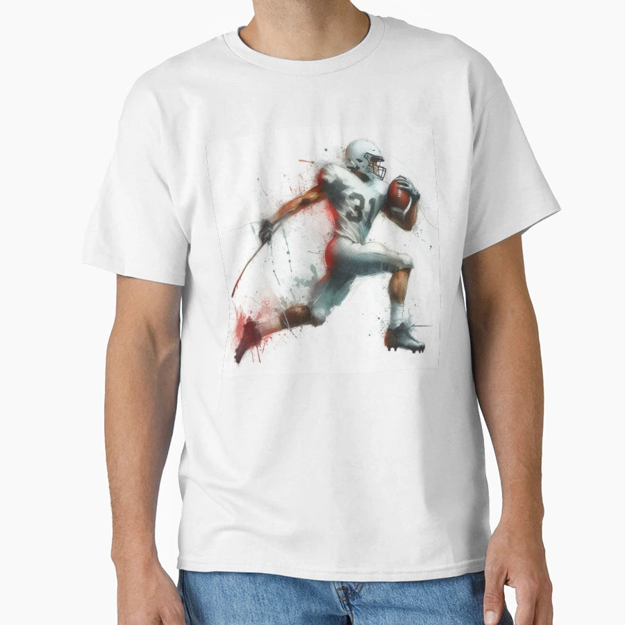 American Football Player Dynamic T-Shirt - Fun Novelty Design for Adults - T-Shirt, Sweatshirt, Hoodie
