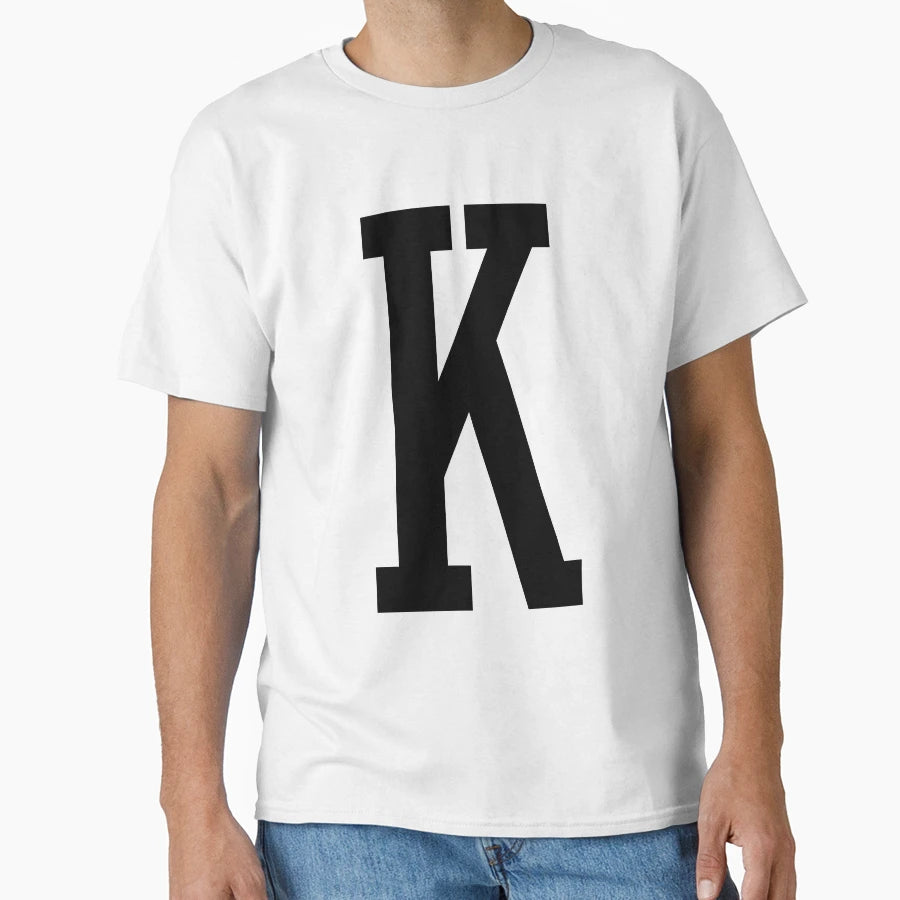 Letter K T-Shirt - Unique Graphic for Adults - T-Shirt, Sweatshirt, Hoodie