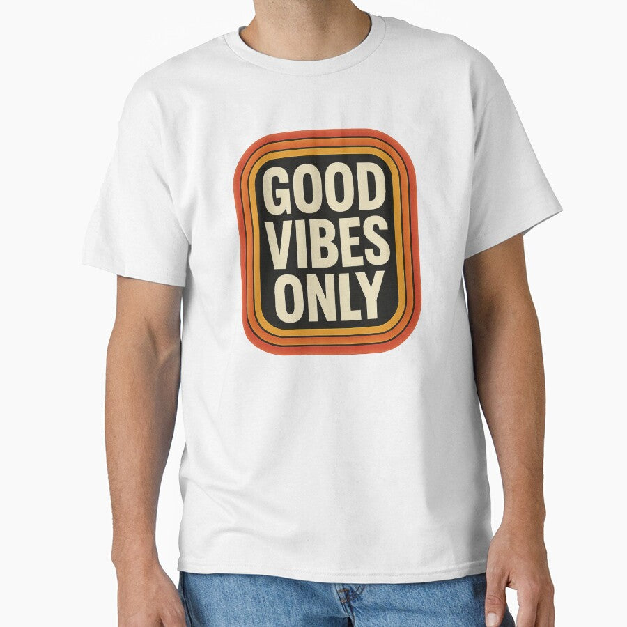 Good Vibes Only Retro Aesthetic Vintage 70s Positive - Adult & Kids T-Shirts, Sweatshirts & Hoodies apparel design preview 1