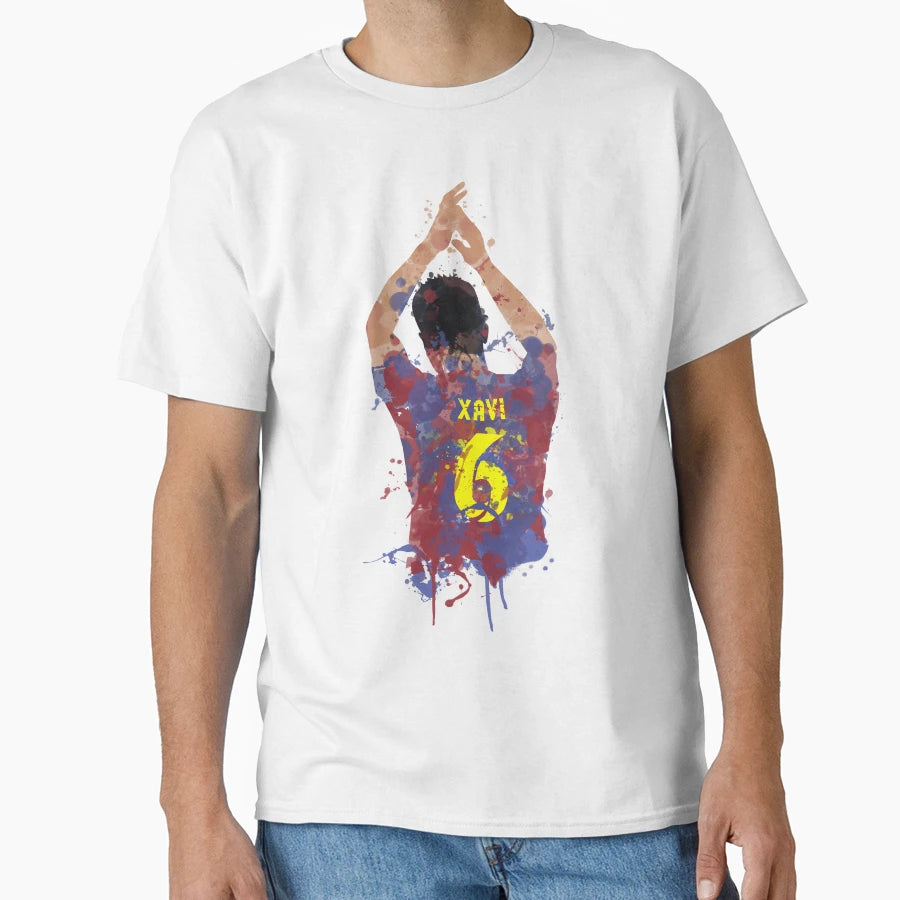 Xavi Barcelona Legend Football Art T-Shirt - Novelty Apparel Unisex - T-Shirt, Sweatshirt, Hoodie