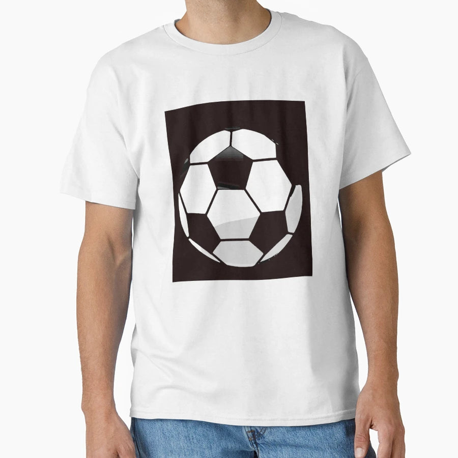 Black And White Soccer Ball T-Shirt - Graphic Print for Adults - T-Shirt, Sweatshirt, Hoodie