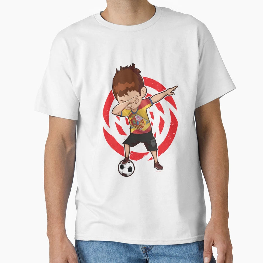 Football Soccer Dab Spain T-Shirt - Aesthetic Graphic Unisex - T-Shirt, Sweatshirt, Hoodie