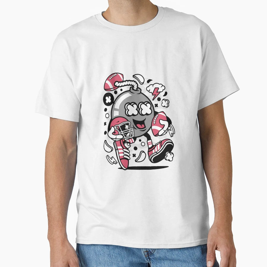 Football Bomb T-Shirt - Minimalist Print for Adults - T-Shirt, Sweatshirt, Hoodie