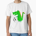 Funny Alligator Or Crocodile Playing Soccer T-Shirt - Graphic Print Unisex - T-Shirt, Sweatshirt, Hoodie