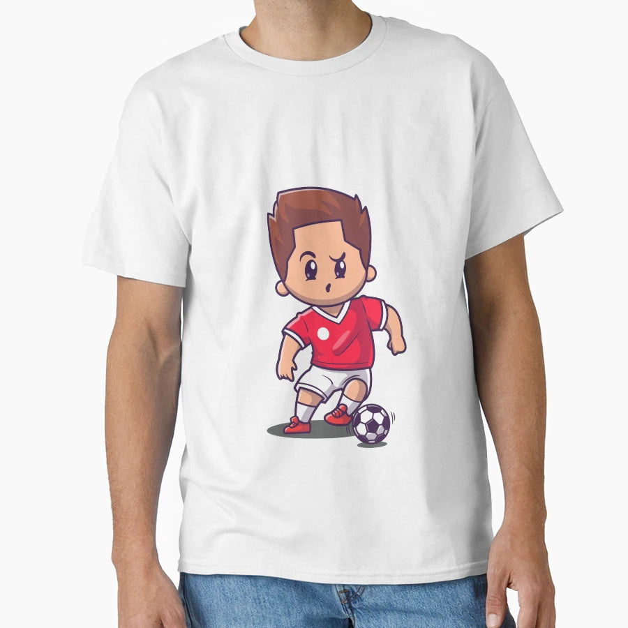 Playing Soccer Vector T-Shirt - Graphic Print for Adults - T-Shirt, Sweatshirt, Hoodie