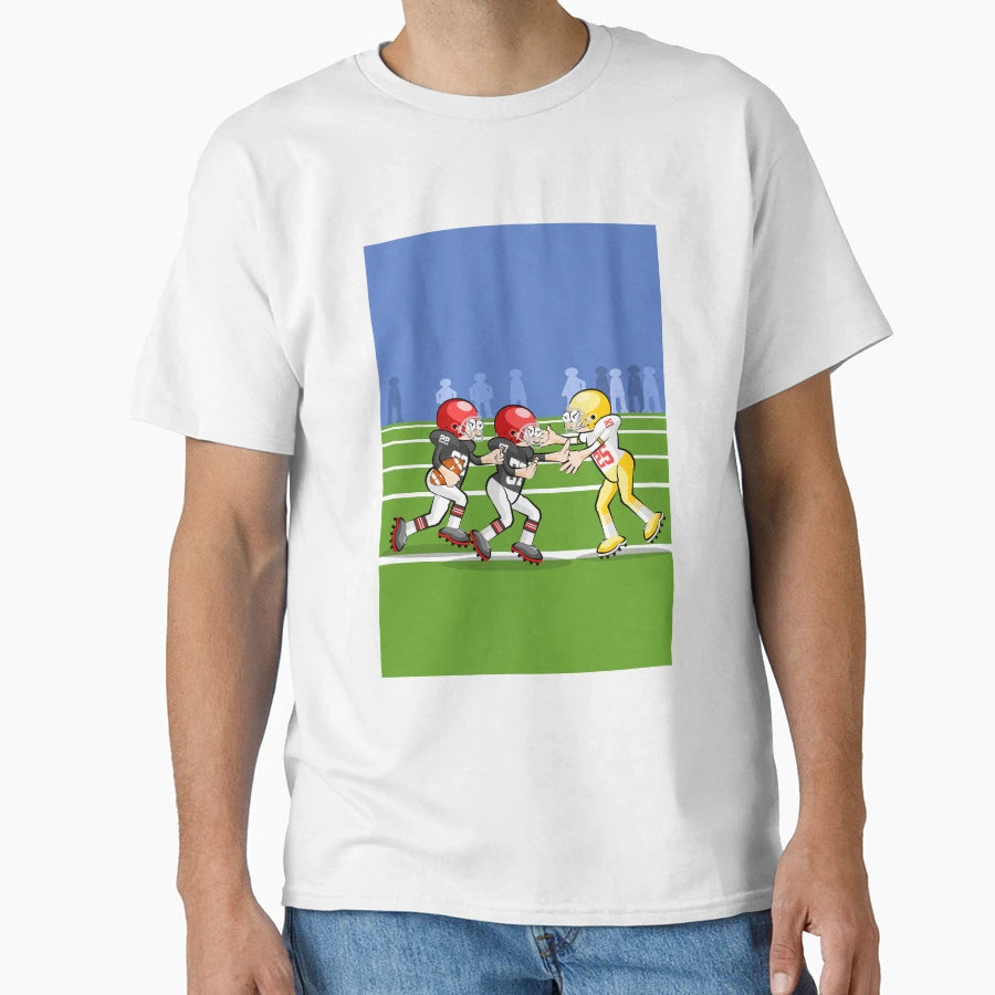 American Football Player Running Ball T-Shirt - Streetwear Style Unisex - T-Shirt, Sweatshirt, Hoodie