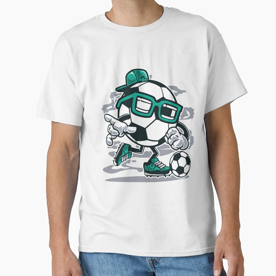 Football Soccer Is Life Cartoon T-Shirt - Custom Art Print Men Women - T-Shirt, Sweatshirt, Hoodie