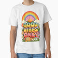 Retro Good Vibes Only Colorful Design by ZetaDream - Adult & Kids T-Shirts, Sweatshirts & Hoodies apparel design preview 1
