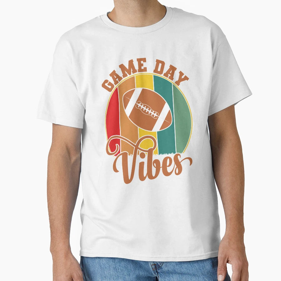 Game Day Vibes American Football Rugby T-Shirt - Novelty Apparel Men Women - T-Shirt, Sweatshirt, Hoodie