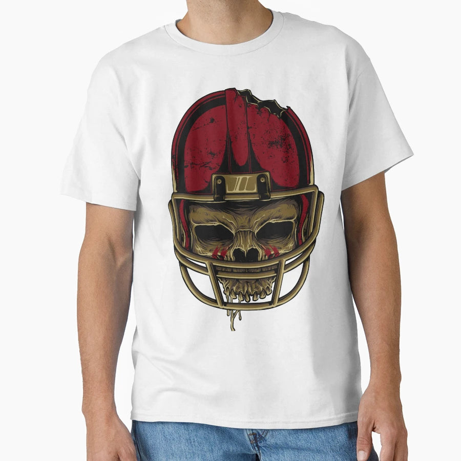 Skull Football T-Shirt - Fun Novelty Design for Adults - T-Shirt, Sweatshirt, Hoodie