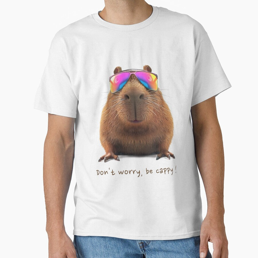 Don't worry, be capy! by Margival - Adult & Kids T-Shirts, Sweatshirts & Hoodies apparel design preview 1