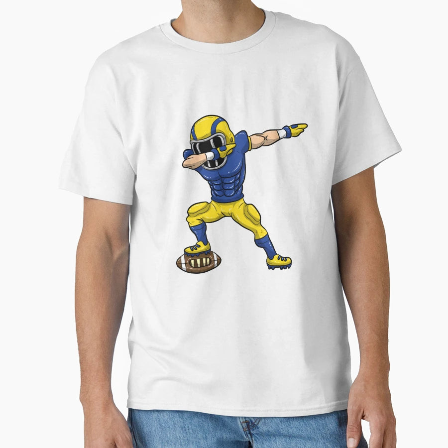 Dabbing Football Player Rugby T-Shirt - Fun Novelty Design Men Women - T-Shirt, Sweatshirt, Hoodie