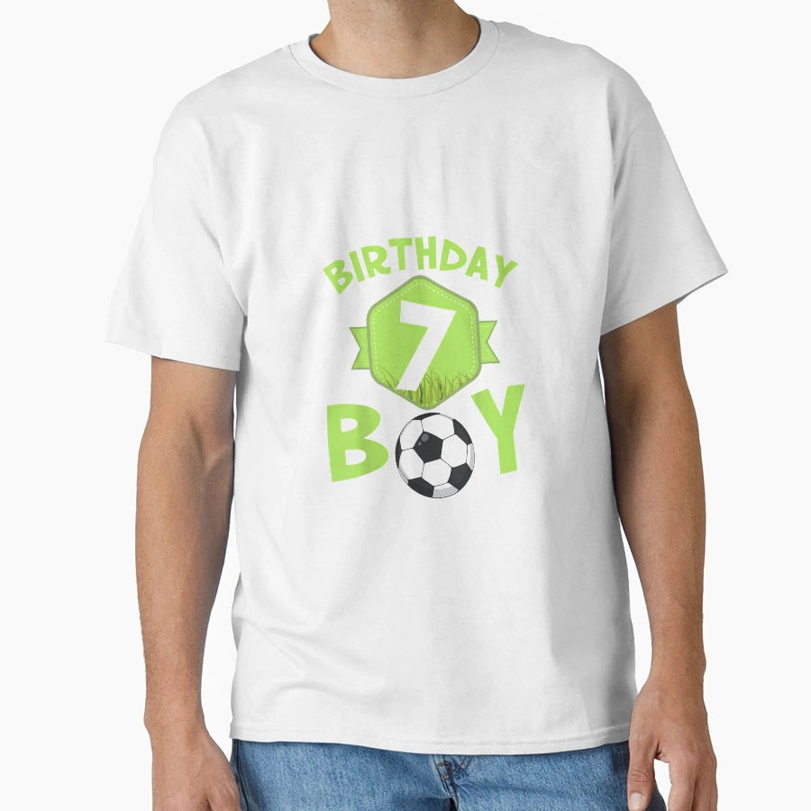 7 Th Birthday Soccer T-Shirt - Casual Everyday Wear for Adults - T-Shirt, Sweatshirt, Hoodie
