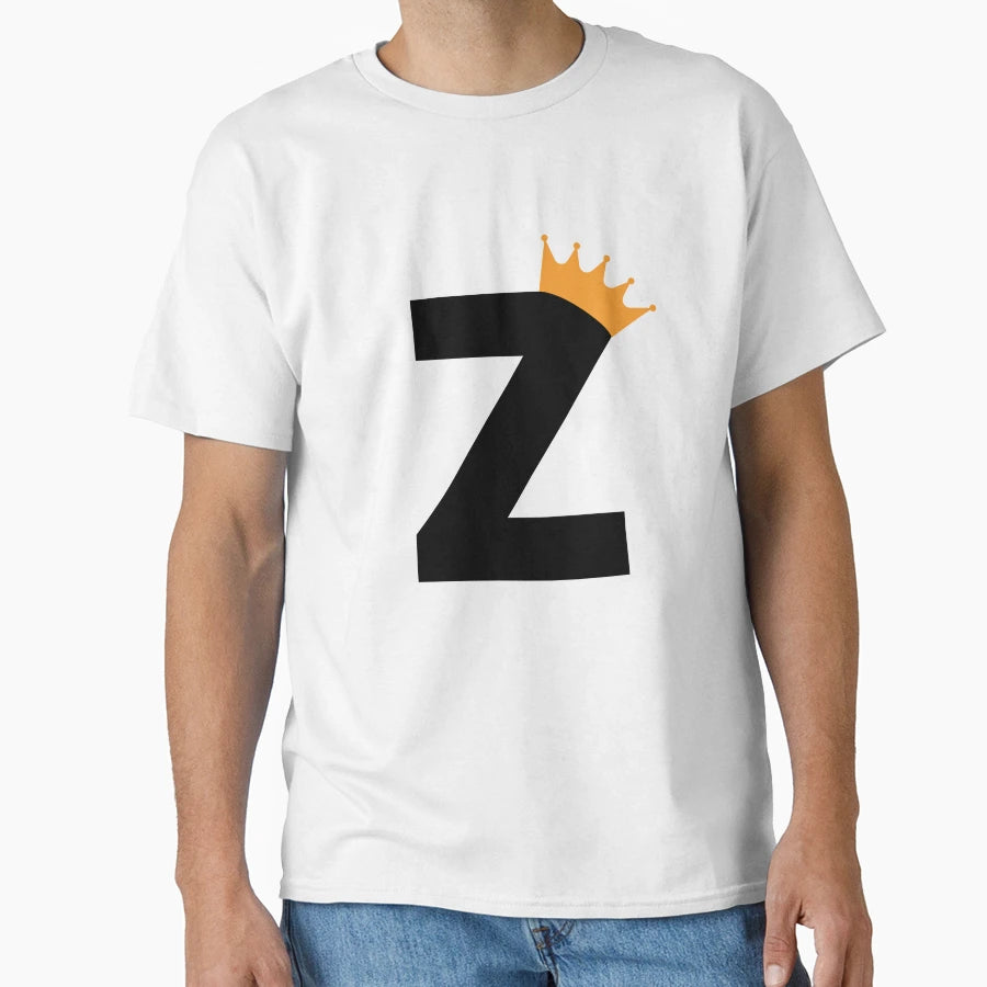 Crowned Monogram Letter Z T-Shirt - Casual Everyday Wear for Adults - T-Shirt, Sweatshirt, Hoodie