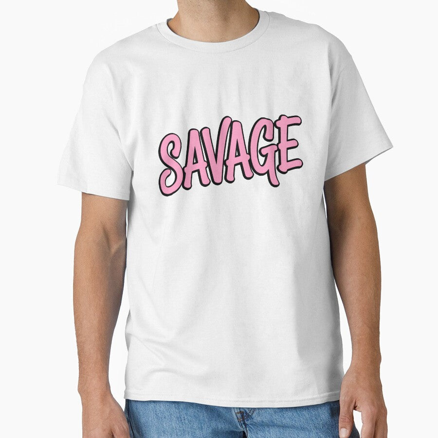 Savage! Pink Girlie by PMCreative - Adult & Kids T-Shirts, Sweatshirts & Hoodies apparel design preview 1