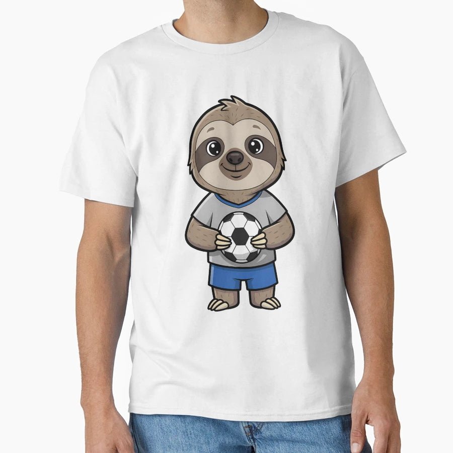Sloth Soccer Player Football Fan T-Shirt - Fun Novelty Design Unisex - T-Shirt, Sweatshirt, Hoodie