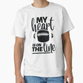 My Heart Is Line Football Offensive T-Shirt - Graphic Print Men Women - T-Shirt, Sweatshirt, Hoodie