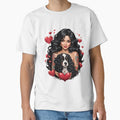 Beautiful Latina with cute puppy love retro vintage - Adult & Kids T-Shirts, Sweatshirts & Hoodies apparel design preview 1