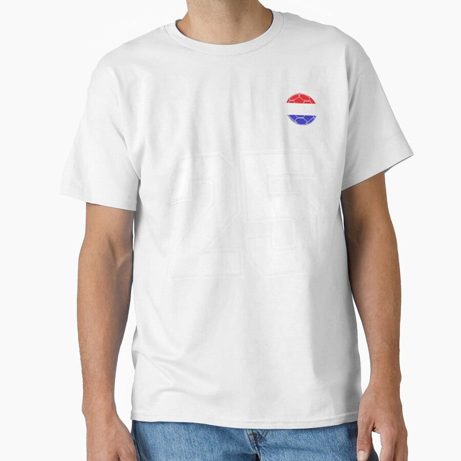Netherlands Soccer Number 25 Vintage Sports Fan by - Adult & Kids T-Shirts, Sweatshirts & Hoodies apparel design preview 1