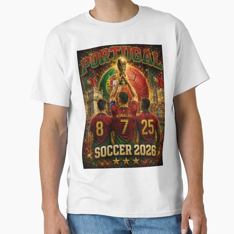Portugal Soccer 2026 Portuguese T-Shirt - Minimalist Print for Adults - T-Shirt, Sweatshirt, Hoodie