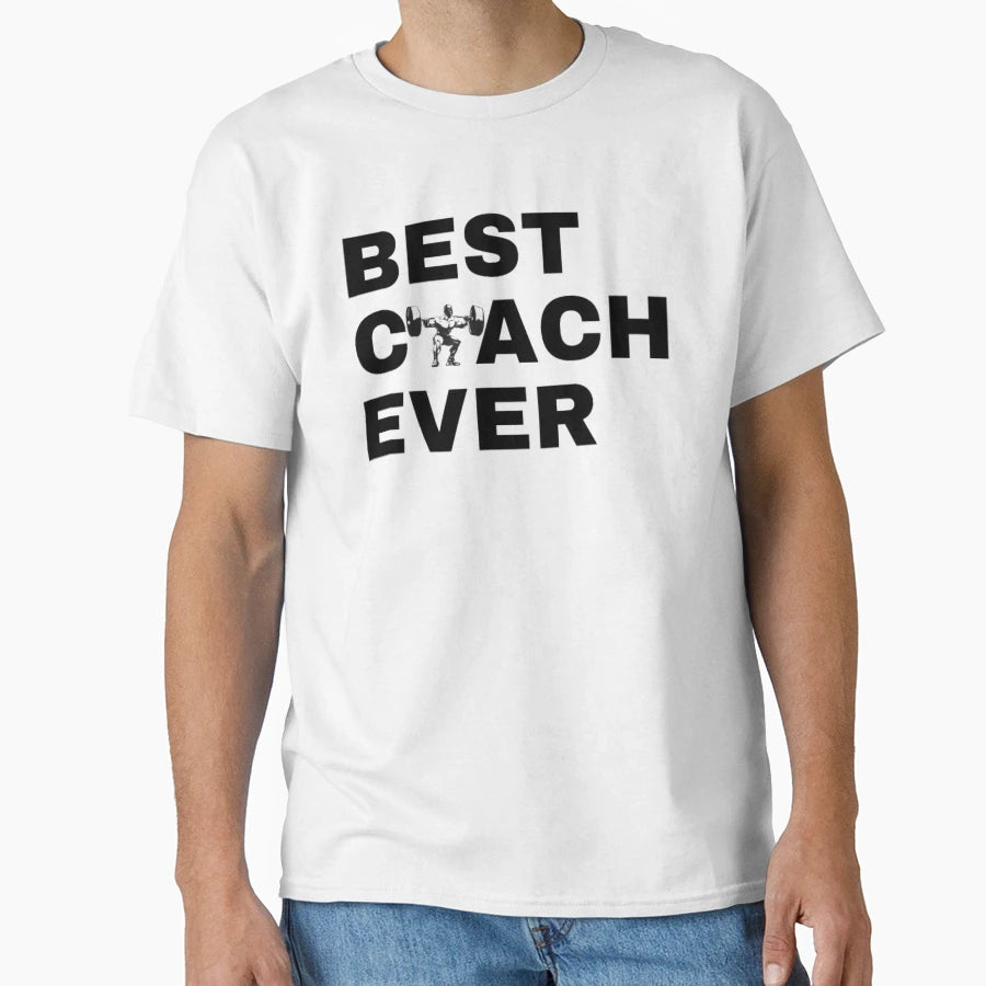 Best Coach Ever Powerlifting Black T-Shirt - Custom Art Print Unisex - T-Shirt, Sweatshirt, Hoodie