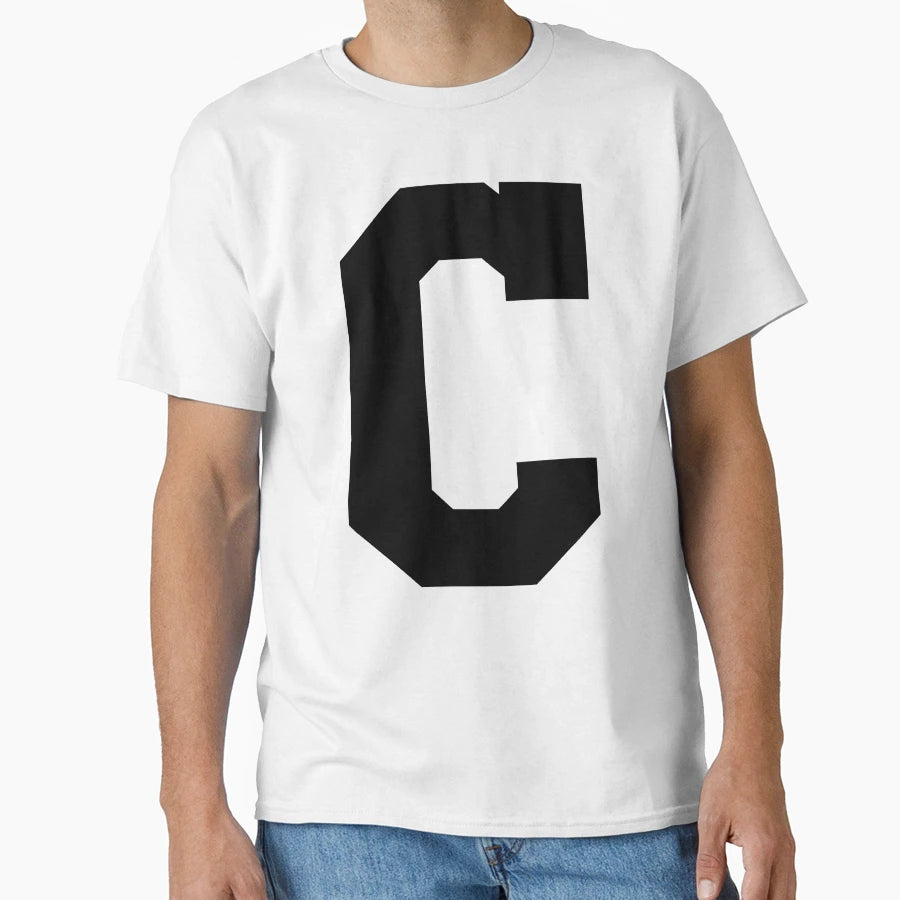 Alphabet Black C Sports Letter C T-Shirt - Minimalist Print Unisex - T-Shirt, Sweatshirt, Hoodie