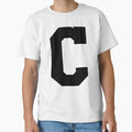 Alphabet Black C Sports Letter C T-Shirt - Minimalist Print Unisex - T-Shirt, Sweatshirt, Hoodie